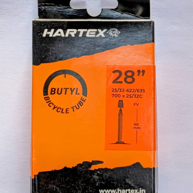 Hartex 700x25c Road Butyl Ultralight Tube Presta 80 mm Valve