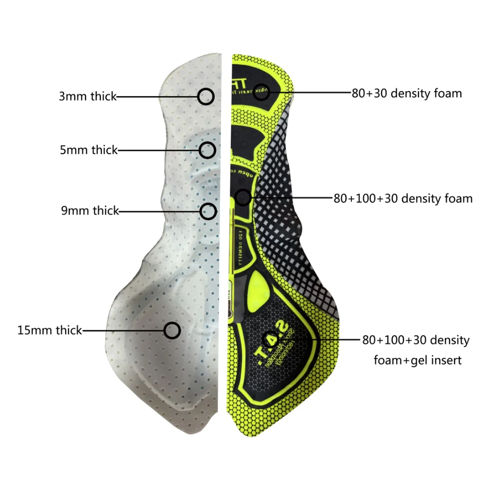 Aerodoc Professional cycling Gel Padded bib shorts - Image 5