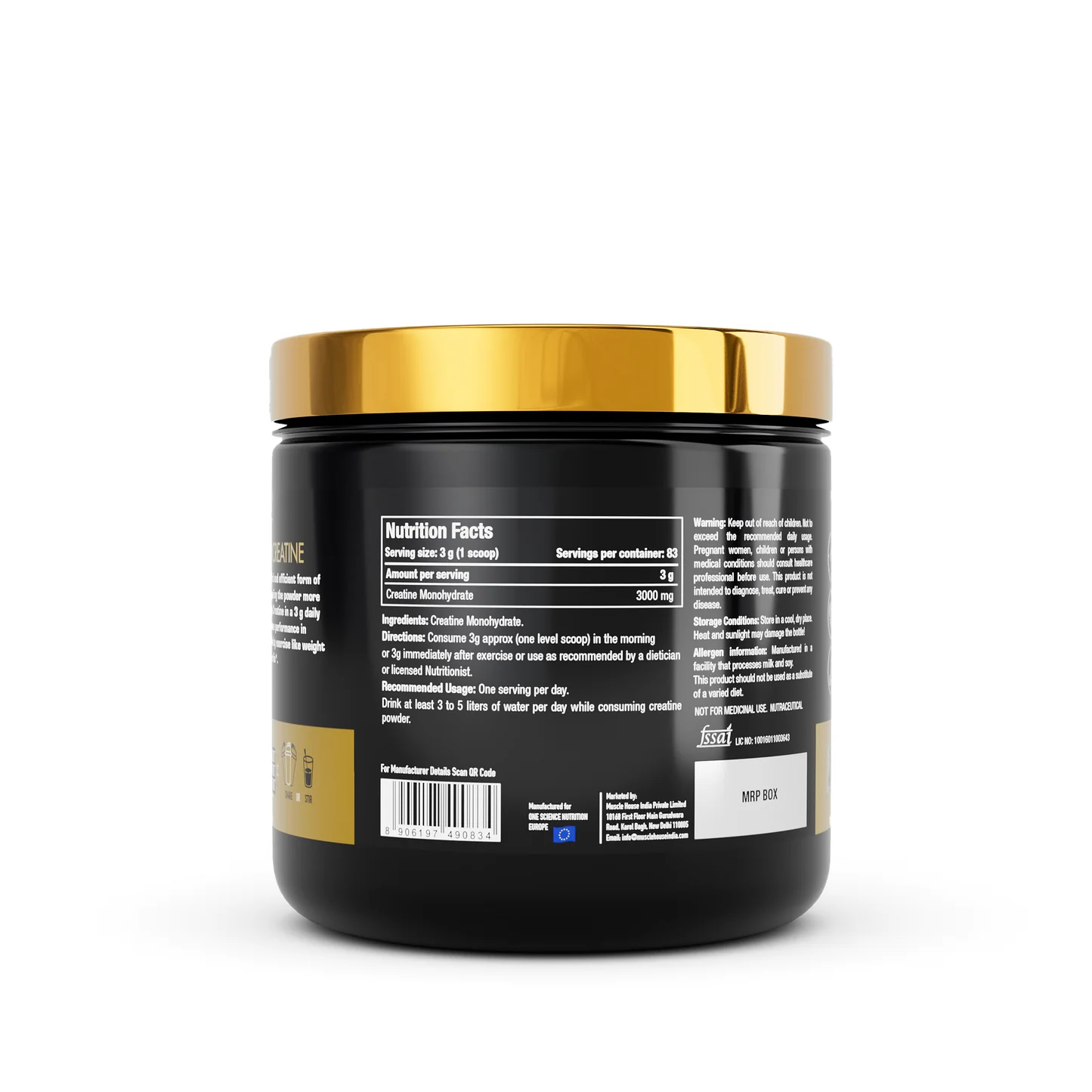 One Science Nutrition (OSN) 100% Micronized Creatine (250 g) - Image 3