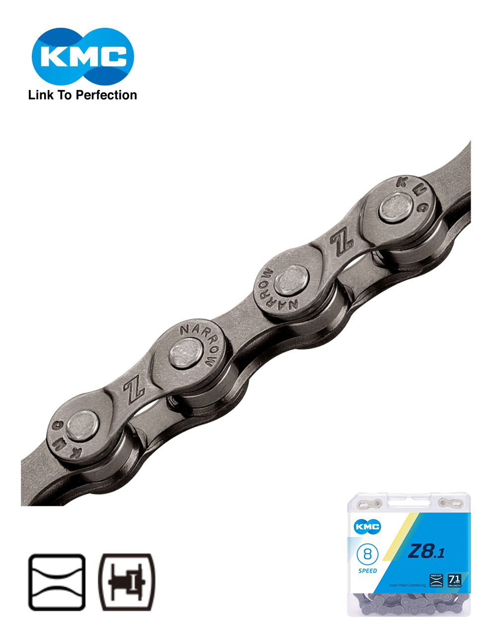 KMC 8 Speed Chain 8.1